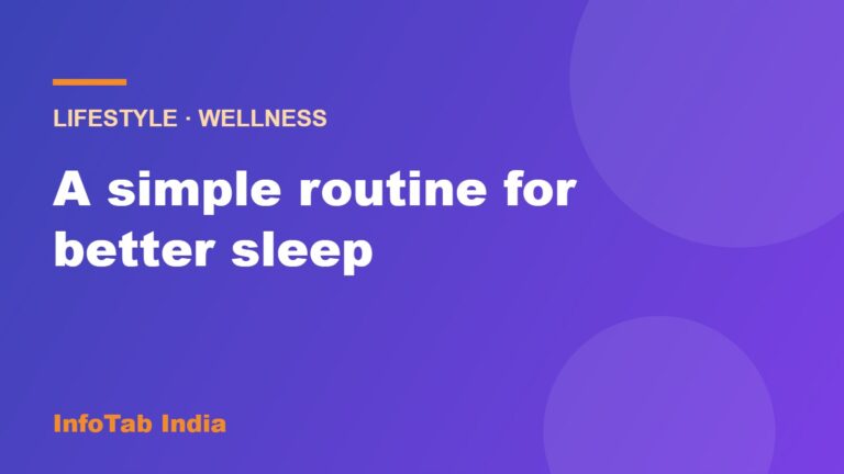 Illustration card: a simple routine for better sleep