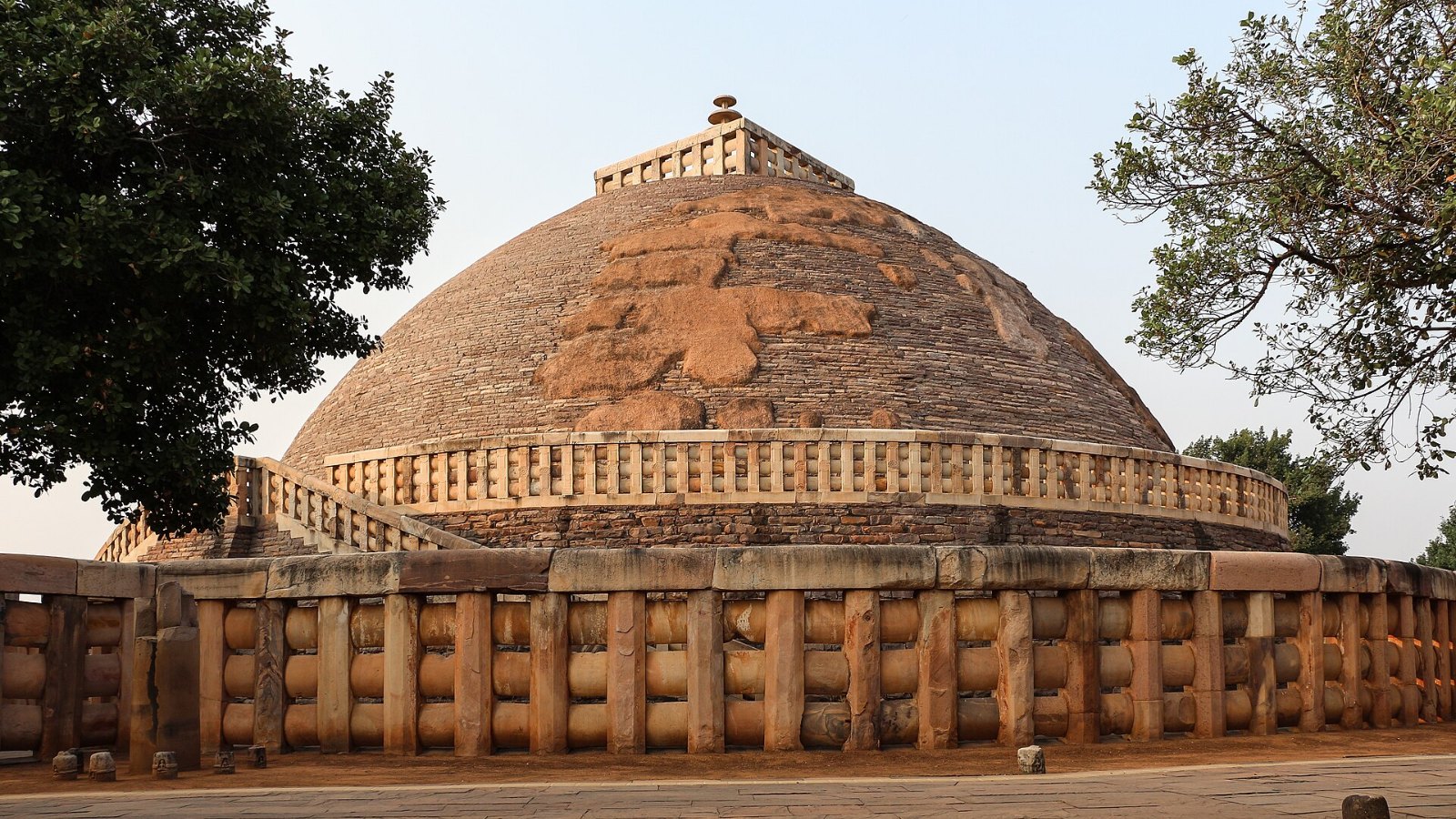 The Great Stupa at Sanchi, a UNESCO World Heritage Site near Bhopal