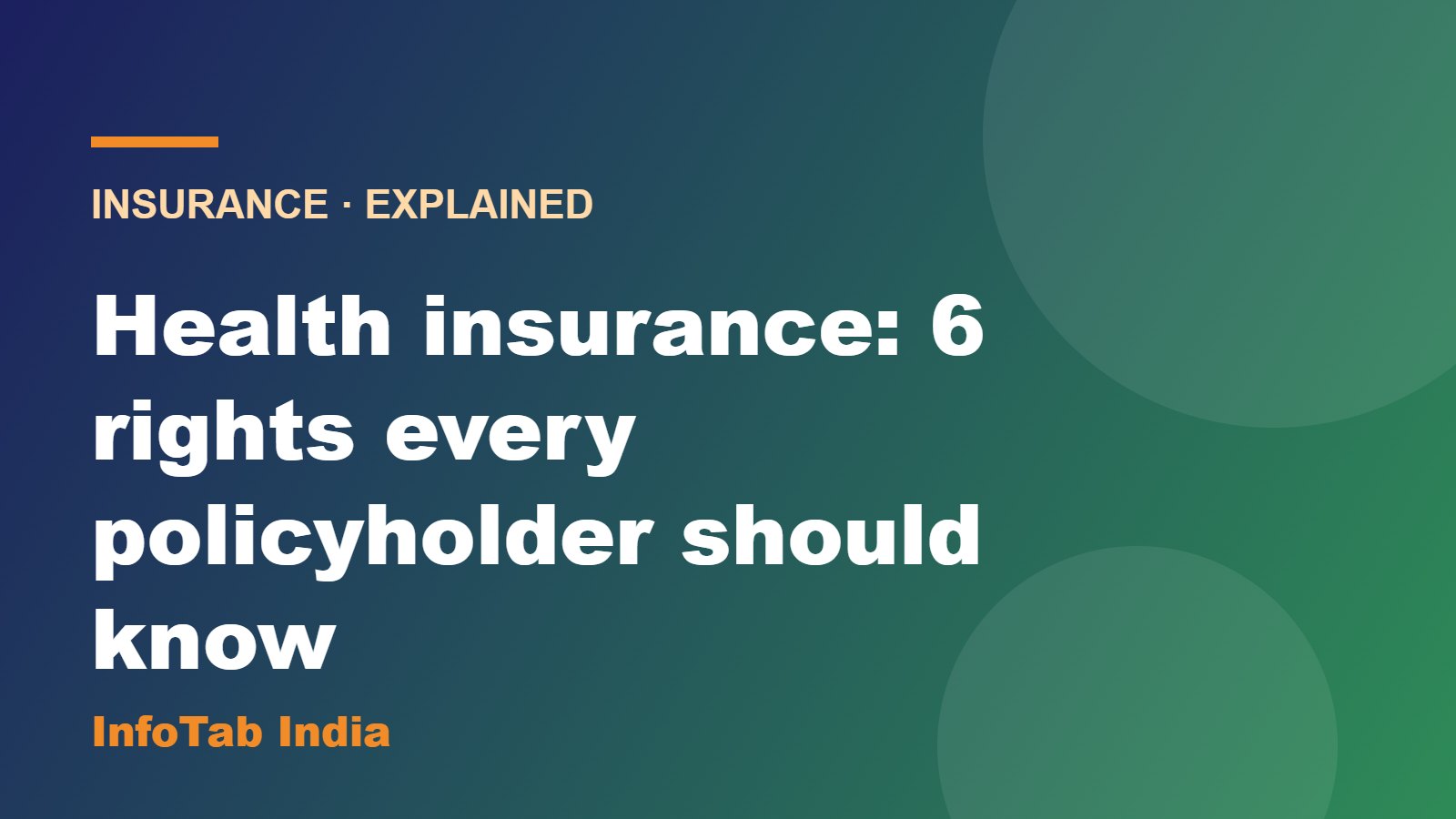 Illustration card: health insurance rights every policyholder should know