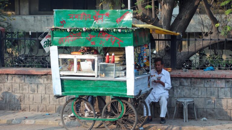 A street food stall in Indore, Madhya Pradesh