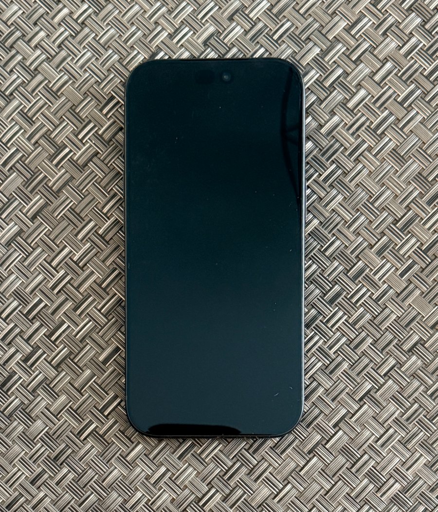 Front of a black iPhone 18 Pro with the display off, showing the Dynamic Island