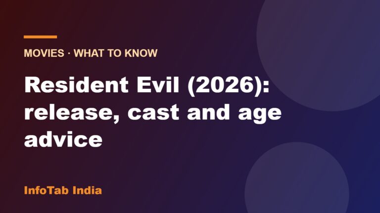 Illustration card: Resident Evil 2026 film guide